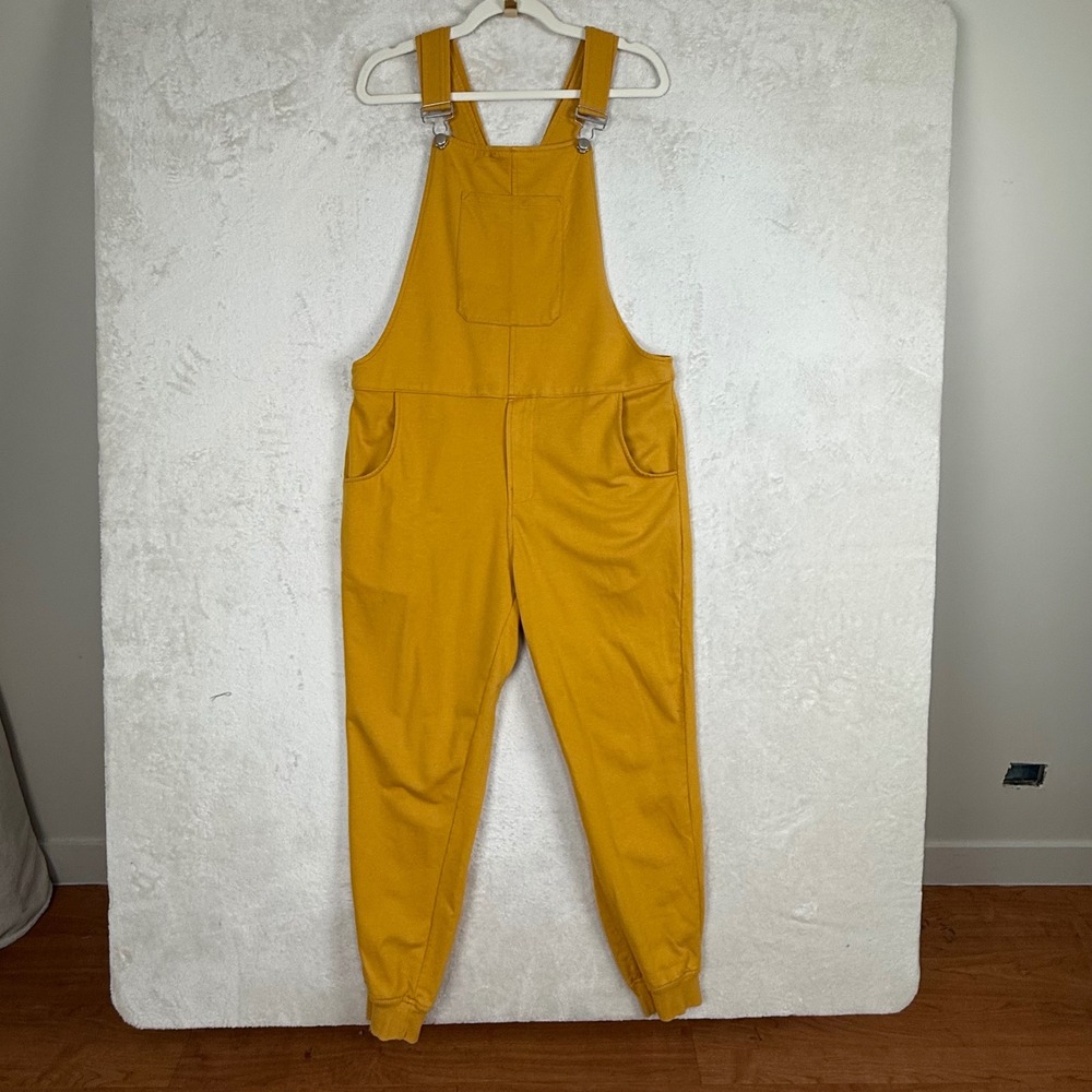 The Great Fantastic Swoveralls Mustard Yellow French Terry Sweatpant Overalls